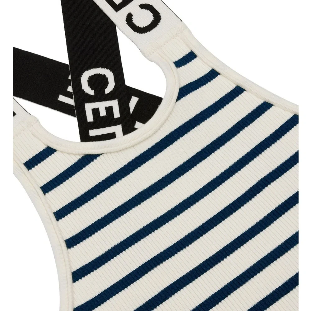 Celine Cross Back Bra *new with tags* Off white / Navy Size Small S - Picture 8 of 8